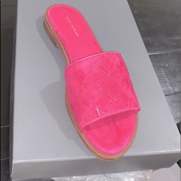 Ann Taylor Shoes - Ann taylor lyra suede quilted slide sandals